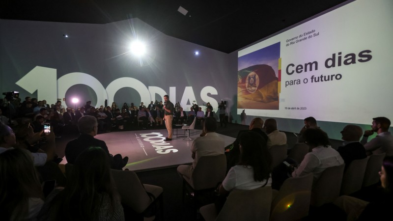 Governador Eduardo leite realiza balanço sobre os 100 dias de governo