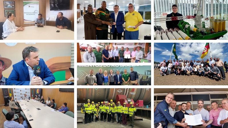 mosaico com as fotos das agendas citadas no texto