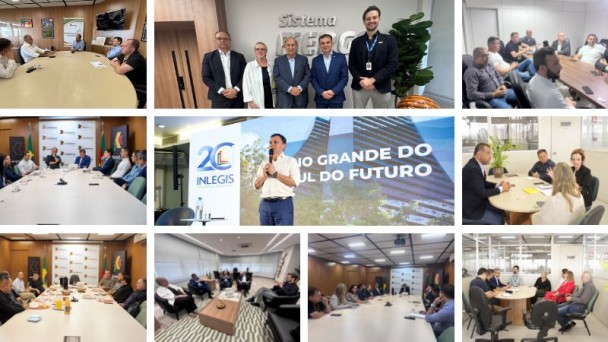 mosaico com fotos das agendas da semana